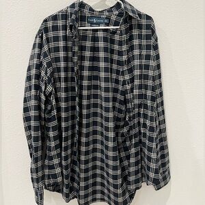 Ralph Lauren Men's Navy Plaid Button-Up